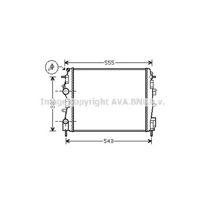 Photo Radiateur, refroidissement du moteur AVA QUALITY COOLING RT2399