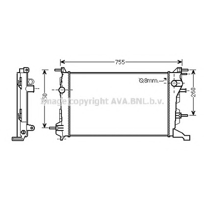 Foto Kühler, Motorkühlung AVA QUALITY COOLING RT2410