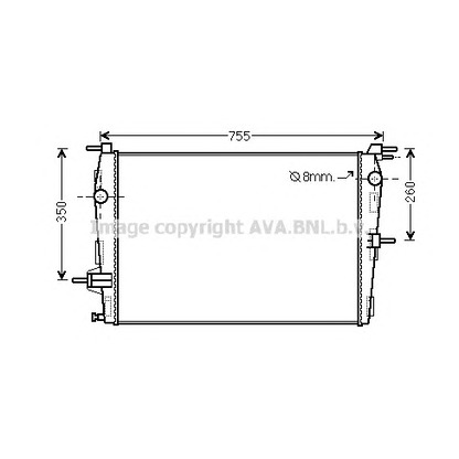 Foto Kühler, Motorkühlung AVA QUALITY COOLING RT2458