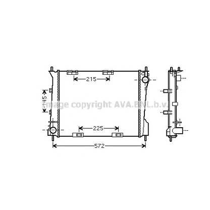 Foto Radiatore, Raffreddamento motore AVA QUALITY COOLING RT2554