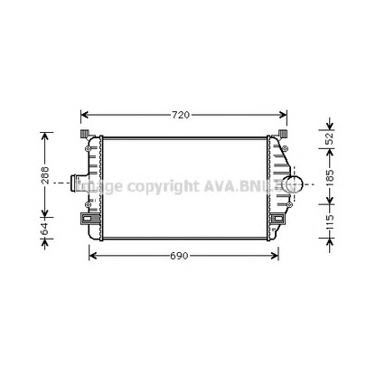 Foto Radiador de aire de admisión AVA QUALITY COOLING RT4277