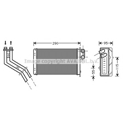 Фото Теплообменник, отопление салона AVA QUALITY COOLING RT6227