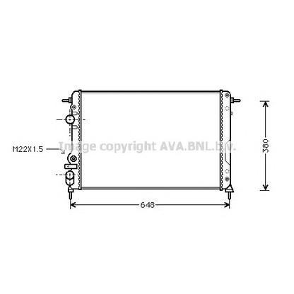 Photo Radiator, engine cooling AVA QUALITY COOLING RTA2241