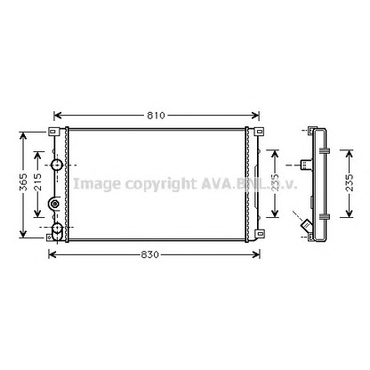 Foto Radiador, refrigeración del motor AVA QUALITY COOLING RTA2276