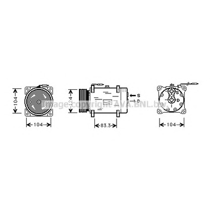 Photo Compressor, air conditioning AVA QUALITY COOLING RTK038