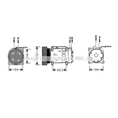 Photo Compressor, air conditioning AVA QUALITY COOLING RTK282