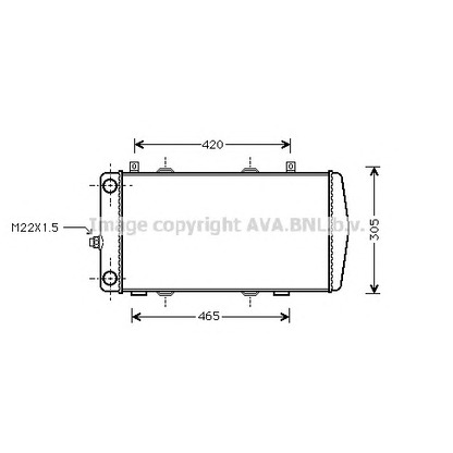 Foto Radiador, refrigeración del motor AVA QUALITY COOLING SA2004