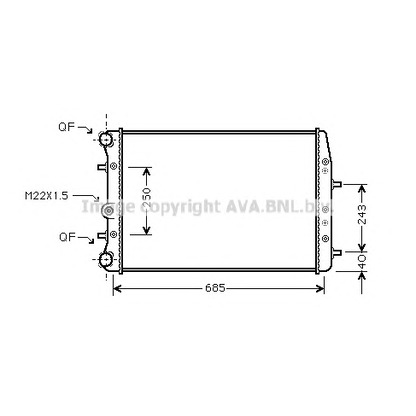 Photo Radiator, engine cooling AVA QUALITY COOLING SAA2008