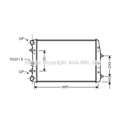 Foto Radiatore, Raffreddamento motore AVA QUALITY COOLING SAA2010