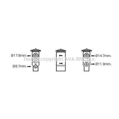 Photo Expansion Valve, air conditioning AVA QUALITY COOLING SB1076