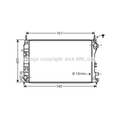 Foto Radiador, refrigeración del motor AVA QUALITY COOLING SB2077