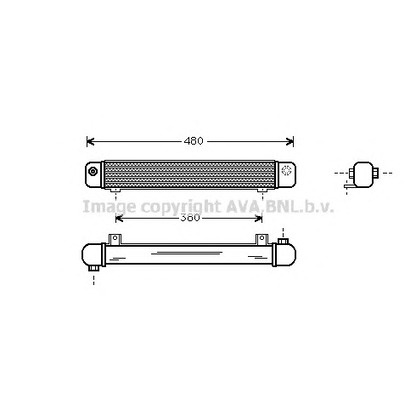 Photo Oil Cooler, engine oil AVA QUALITY COOLING SB3018