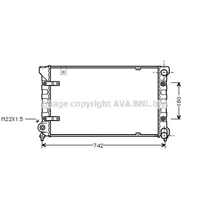 Фото Радиатор, охлаждение двигателя AVA QUALITY COOLING ST2019