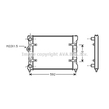 Foto Kühler, Motorkühlung AVA QUALITY COOLING ST2023