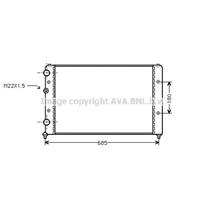 Фото Радиатор, охлаждение двигателя AVA QUALITY COOLING ST2031