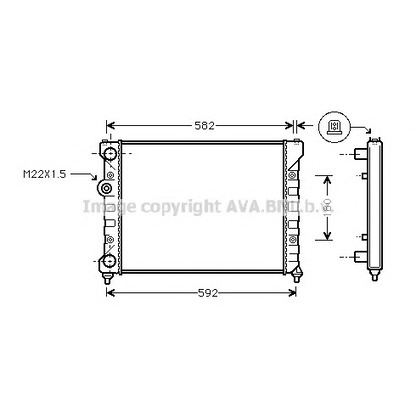 Foto Radiatore, Raffreddamento motore AVA QUALITY COOLING ST2035