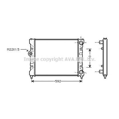 Photo Radiateur, refroidissement du moteur AVA QUALITY COOLING STA2024