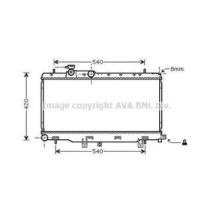 Фото Радиатор, охлаждение двигателя AVA QUALITY COOLING SU2050