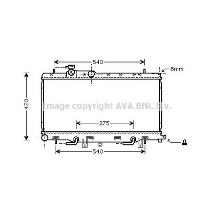 Фото Радиатор, охлаждение двигателя AVA QUALITY COOLING SU2051