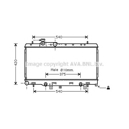 Фото Радиатор, охлаждение двигателя AVA QUALITY COOLING SUA2053