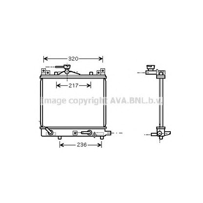 Photo Radiateur, refroidissement du moteur AVA QUALITY COOLING SZ2058