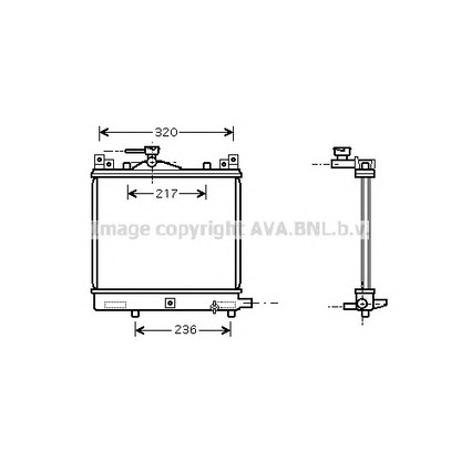 Foto Radiatore, Raffreddamento motore AVA QUALITY COOLING SZA2057