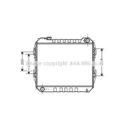 Photo Radiator, engine cooling AVA QUALITY COOLING TO2164
