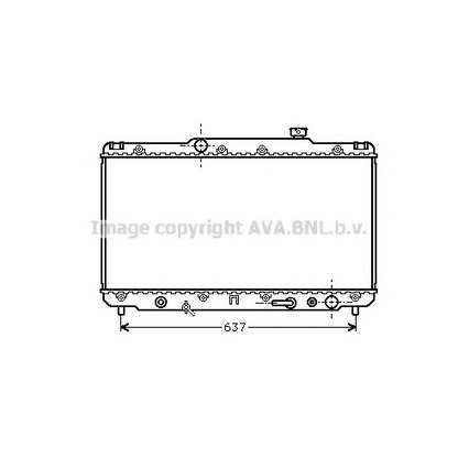 Фото Радиатор, охлаждение двигателя AVA QUALITY COOLING TO2186