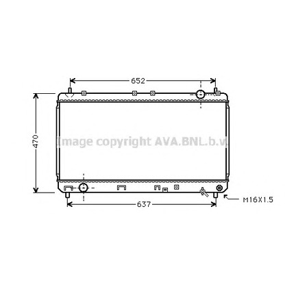 Фото Радиатор, охлаждение двигателя AVA QUALITY COOLING TO2247