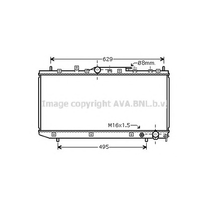 Фото Радиатор, охлаждение двигателя AVA QUALITY COOLING TO2324