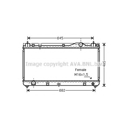 Фото Радиатор, охлаждение двигателя AVA QUALITY COOLING TO2342