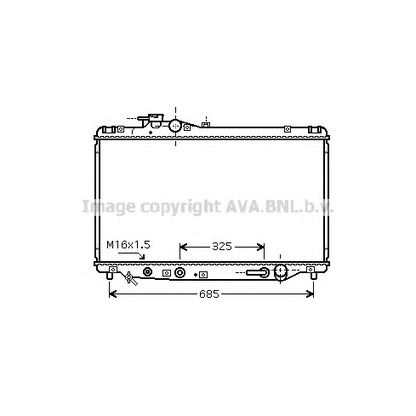 Photo Radiateur, refroidissement du moteur AVA QUALITY COOLING TO2346