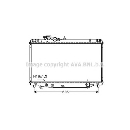 Foto Radiador, refrigeración del motor AVA QUALITY COOLING TO2347