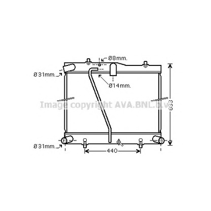 Фото Радиатор, охлаждение двигателя AVA QUALITY COOLING TO2601