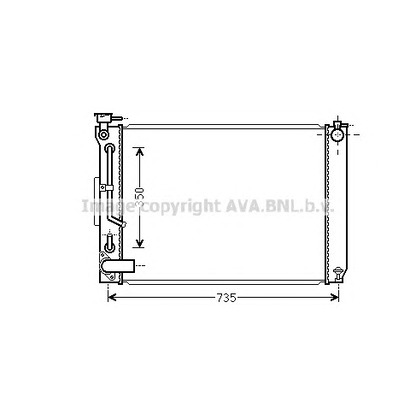 Photo Radiateur, refroidissement du moteur AVA QUALITY COOLING TO2648