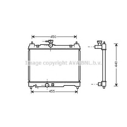 Foto Radiatore, Raffreddamento motore AVA QUALITY COOLING TOA2251