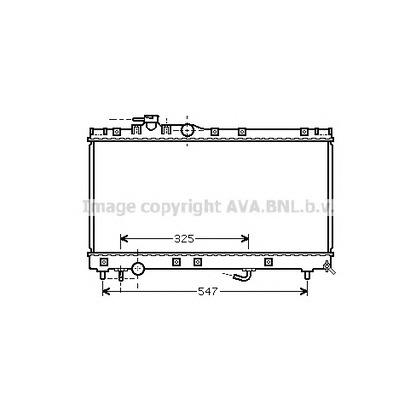 Photo Radiator, engine cooling AVA QUALITY COOLING TOA2350