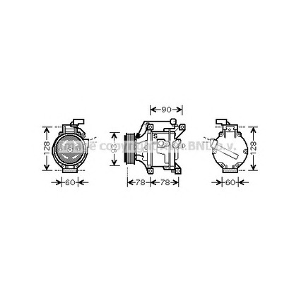 Photo Compressor, air conditioning AVA QUALITY COOLING TOAK443