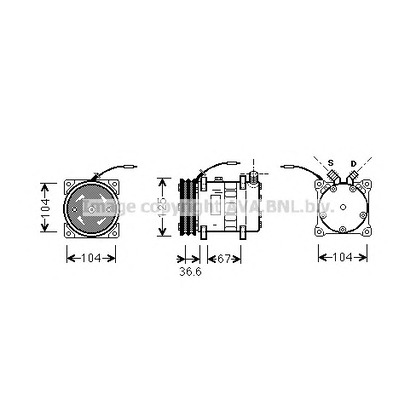 Foto Compresor, aire acondicionado AVA QUALITY COOLING UVK070