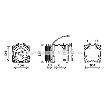 Photo Compressor, air conditioning AVA QUALITY COOLING UVK085