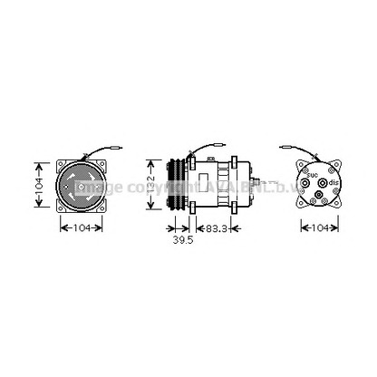 Photo Compressor, air conditioning AVA QUALITY COOLING UVK118