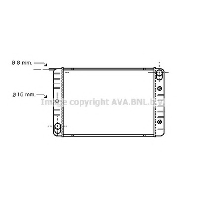 Foto Radiatore, Raffreddamento motore AVA QUALITY COOLING VO2017