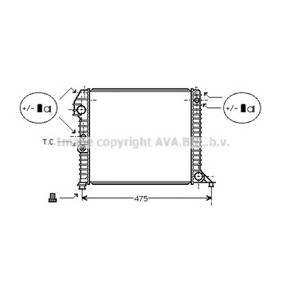 Photo Radiator, engine cooling AVA QUALITY COOLING VO2056