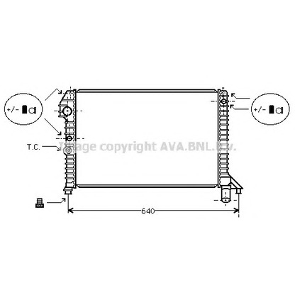 Фото Радиатор, охлаждение двигателя AVA QUALITY COOLING VO2060