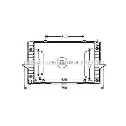 Фото Радиатор, охлаждение двигателя AVA QUALITY COOLING VO2093