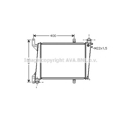 Foto Radiatore, Raffreddamento motore AVA QUALITY COOLING VO2127