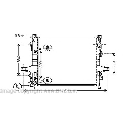 Фото Радиатор, охлаждение двигателя AVA QUALITY COOLING VO2133