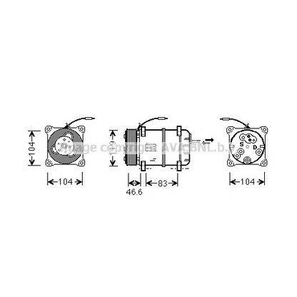 Photo Compressor, air conditioning AVA QUALITY COOLING VOK057