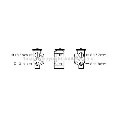 Photo Expansion Valve, air conditioning AVA QUALITY COOLING VW1311