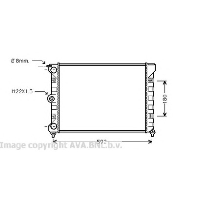 Фото Радиатор, охлаждение двигателя AVA QUALITY COOLING VW2011